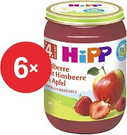 HiPP BIO Jablká s jahodami a malinami - 6 × 190 g - Príkrm