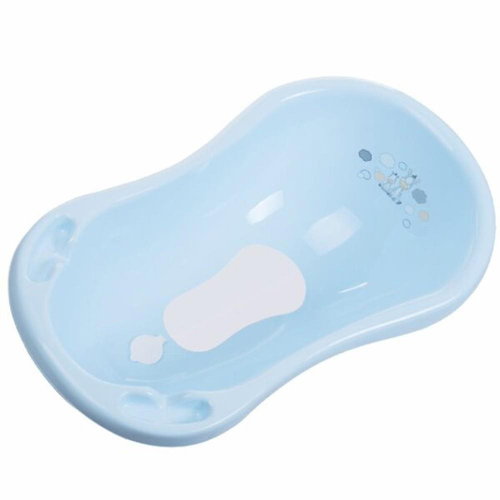 MALTEX Bath Tub with Valve Zebra 84cm, Blue - Baby Bathtub - Main image