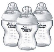 Tommee Tippee Baby Bottle C2N 260ml, 0m +, 2 + 1 free - Children's Water Bottle