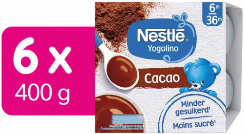 NESTLÉ Yogolino milk dessert with cocoa 6× (4× 100 g) - Baby Food - Main image