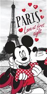 Jerry Fabrics Towel Mickey and Minnie in Paris - Children's Bath Towel
