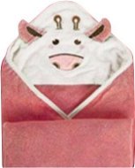 GOLDBABY detská osuška s kapucňou ružová 90 × 90 cm - Detská osuška