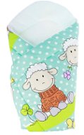 New Baby turquoise swaddle blanket with sheep - Swaddle Blanket