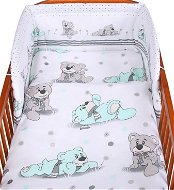 New Baby Gray Teddy Bear 3-piece Crib Bedding Set 90/120 - Crib Bedding