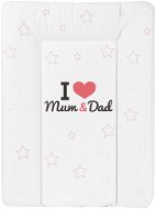 New Baby Přebalovací podložka měkká I love Mum and Dad bílá 70 × 50 cm  - Přebalovací podložka