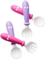 Babybjörn Cutlery Set 4 pcs pink-purple - Children's Cutlery