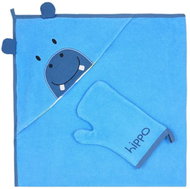 Koala Children's bath towel with a washcloth - blue - Children's Bath Towel