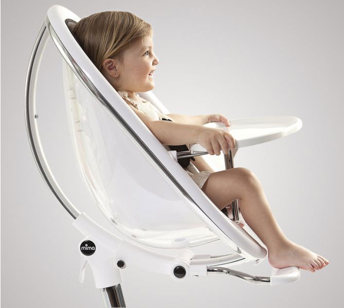 MIMA Moon 2G chrome black foot rest High Chair Alza.cz