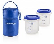 MINILAND Pouch + Food Jars Blue 2 pcs - Food Container Set