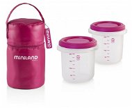 MINILAND Pouch + FoodJars Pink 2 pcs - Food Container Set