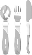TWISTSHAKE Teaching Cuttlery Stainless Steel - White - Children's Cutlery