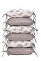 Crib Bumper T-tomi Pillows, White/Grey Clouds - Mantinel do postýlky