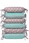 Crib Bumper T-tomi Pillow Baby Bumper, Grey/Stars - Mantinel do postýlky