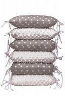 Crib Bumper T-tomi Pillow Baby Bumper, Grey/Dots - Mantinel do postýlky
