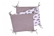 T-tomi Stacked mantinel, white / gray clouds - Crib Bumper