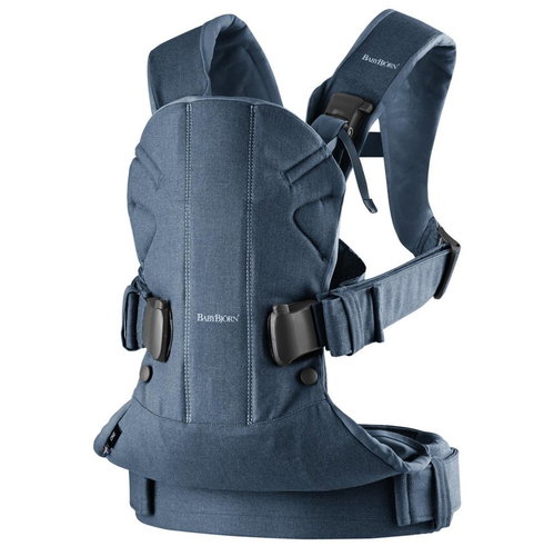 Babybjorn ONE 2018 Classic Denim Midnight blue cotton - Baby Carrier - Main image