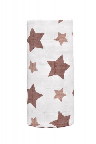 T-tomi BIO Big bamboo towel, beige stars / beige stars - Children's Bath Towel - Main image