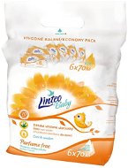 LINTEO BABY PARFUME FREE wet wipes in a bag (6 × 70 pcs) - Baby Wet Wipes