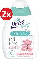 LINTEO BABY Umývacie mlieko a šampón s BIO nechtíkom lekárskym 2× 250 ml - Detský šampón