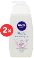 NIVEA Baby Micellar Mild Washing Gel 2× 500 ml - Detský sprchový gél