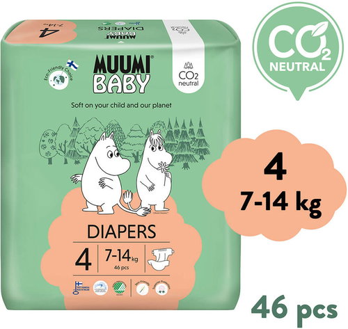 MUUMI BABY Maxi 7-14kg, size 4, 46 pcs - Disposable Nappies - Main image
