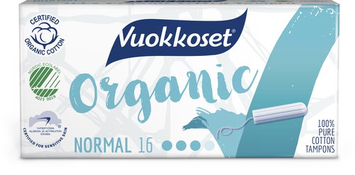 VUOKKOSET Organic tampons normal 16 pcs - Tampons - Main image