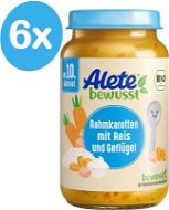ALETE BIO Side Dish Cream Carrots with Rice and Turkey  6 × 220g - Baby Food