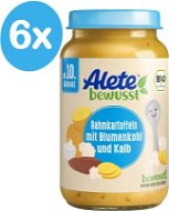 ALETE BIO Side Dish  Potatoes with Cream and Cauliflower and Veal 6 × 220g - Baby Food