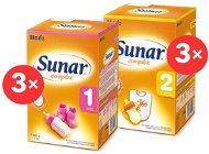 Sunar Complex 1, 3× 600 g, Sunar Complex 2, 3× 600 g - Dojčenské mlieko