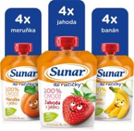 Kapsička pro děti Sunar Do ručičky ovocná kapsička mix příchutí 12× 100 g - Kapsička pro děti