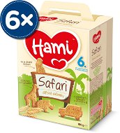 Children's Cookies Hami Biscuits Safari 6 × 180g - Sušenky pro děti