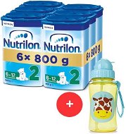 Nutrilon 2 Pokračovacie mlieko 6 mes.+ 6× 800 g + Skip hop Zoo Fľaštička so slamkou - Dojčenské mlieko