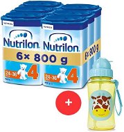 Nutrilon 4 Batoľacie mlieko 24 mes.+ 6× 800 g + Skip hop Zoo Fľaštička so slamkou - Dojčenské mlieko