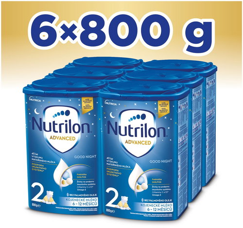 Nutrilon 2 Advanced Good Night follow-up baby milk 6×800 g - Baby Formula - Main image
