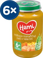 Baby Food Hami Peas-Corn Purée with Veal 6 × 200g - Příkrm