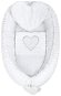 Baby Nest New Baby Luxurious Nest with Pillow and Heart Motif - White - Hnízdo pro miminko
