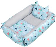 New Baby Multifunctional Nest with Pillow and Swan Motif - Light Blue - Baby Nest
