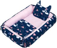 New Baby Multifunctional nest with pillow and blanket of swan - dark blue - Baby Nest