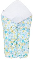 New Baby Classic Lace Wrapper - Blue Butterflies - Swaddle Blanket