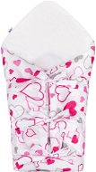 Swaddle Blanket New Baby Classic Lace Wrap - Pink Hearts - Zavinovačka