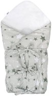 New Baby Classic Lace Wrap - Stars Grey - Swaddle Blanket