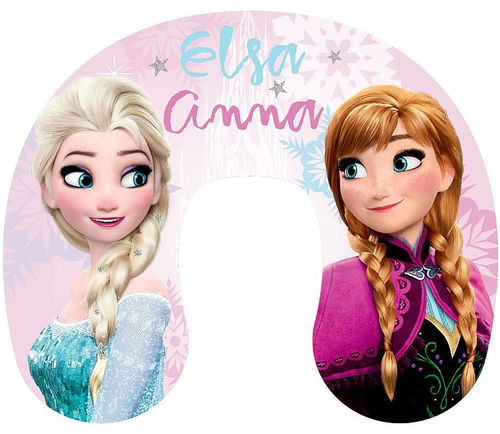 Jerry Fabrics Polštář - Frozen Anna a Elza - Pink - Cestovní polštářek - Hlavní obrázek