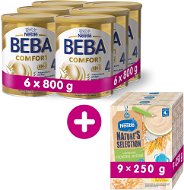 BEBA COMFORT 4 HM-O (6× 800g) + NESTLÉ Milk Porridge Wheat Oat 9× 250g - Baby Formula