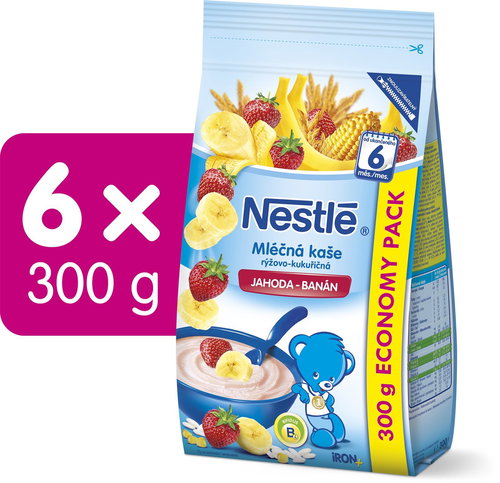 NESTLÉ Milk powder Banana-Strawberry 6 × 300 g - Milk Porridge - Main image