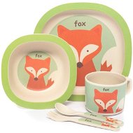 Zopa Bambusová sada riadu – Fox - Detská jedálenská súprava