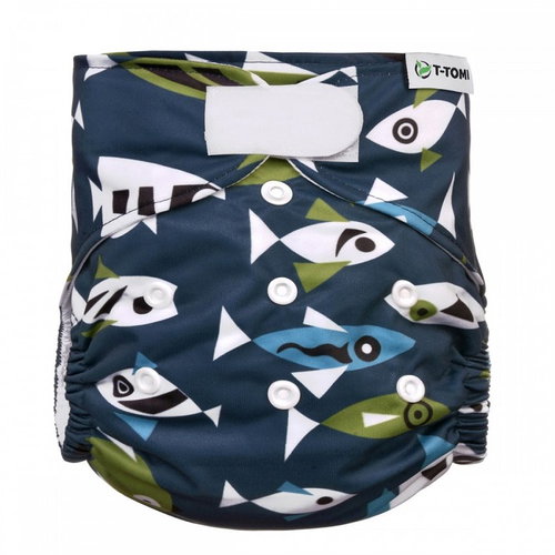 T-TOMI AIO Changing Set Velcro, Fish - Nappies - Main image