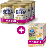 BEBA COMFORT 2 HM-O (6× 800g) + NESTLÉ Milk Porridge Wheat Oat 9× 250g - Baby Formula