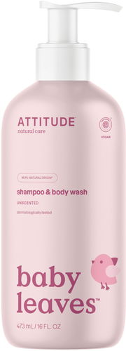ATTITUDE Baby Leaves 2v1 bez vůně 473 ml - Dětské mýdlo - Hlavní obrázek