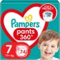 Plenkové kalhotky PAMPERS Pants  vel. 7 (74 ks) – Mega Pack - Plenkové kalhotky