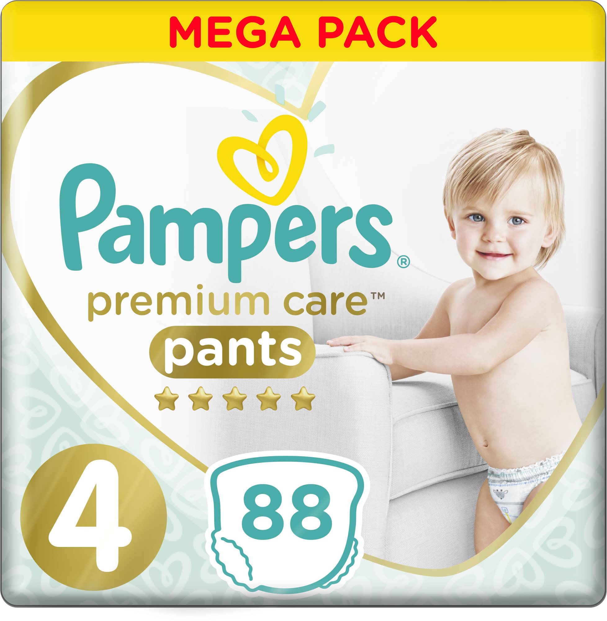 Pampers premium nappy store pants size 4